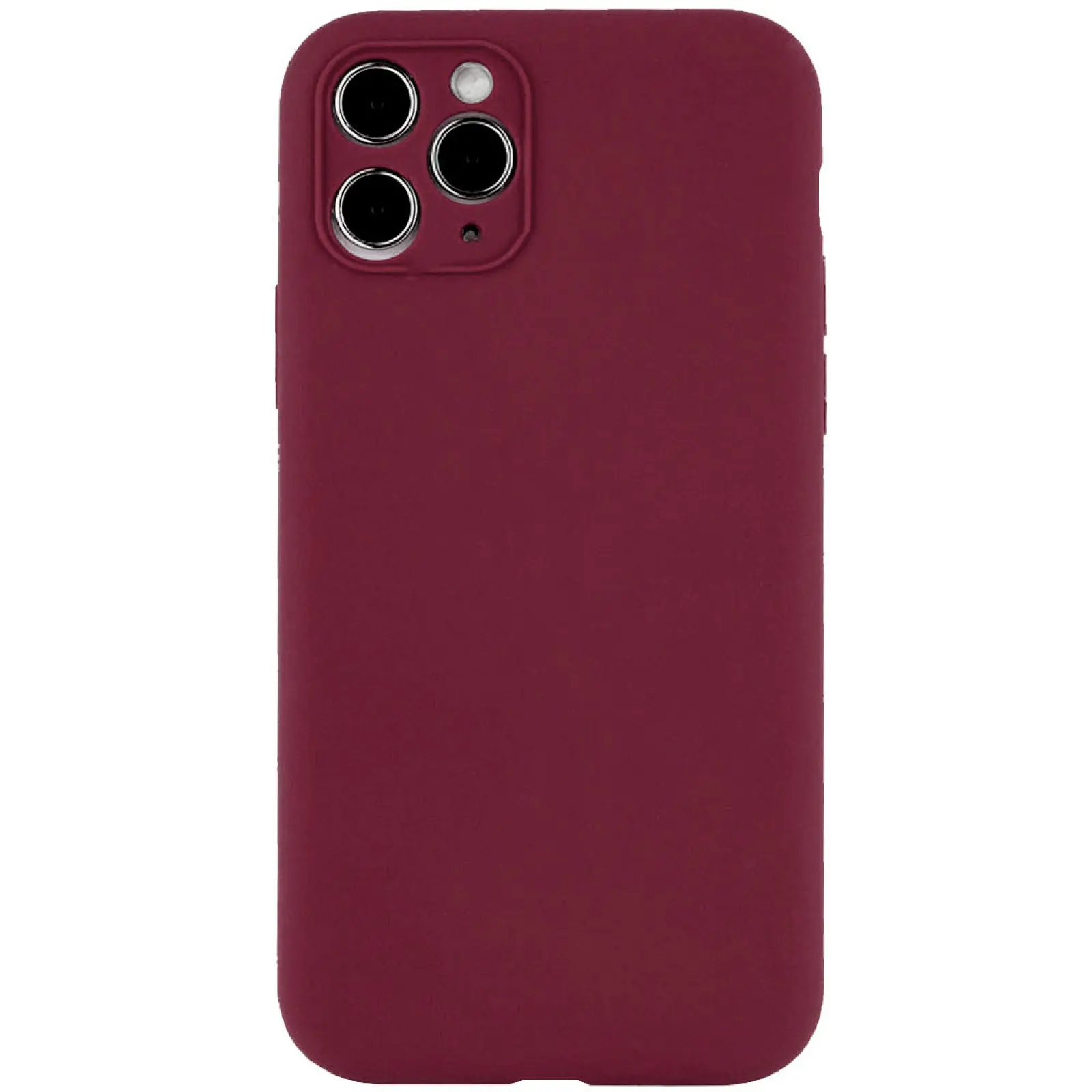 Чехол Silk Full Camera Protective (AA) NO LOGO для Apple iPhone 12 Pro Max (6.7"), Бордовый / Plum, Силикон, купить оптом с доставкой