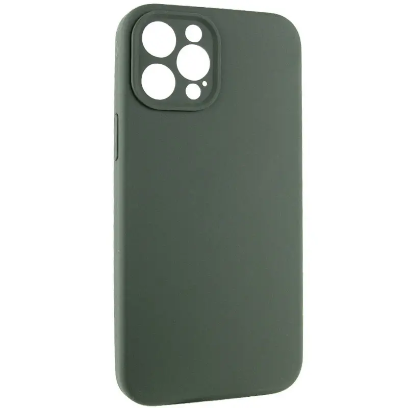Чехол Silk Full Camera Protective (AA) NO LOGO для Apple iPhone 12 Pro Max (6.7"), Зеленый / Cyprus Green 1, Силикон, купить оптом с доставкой
