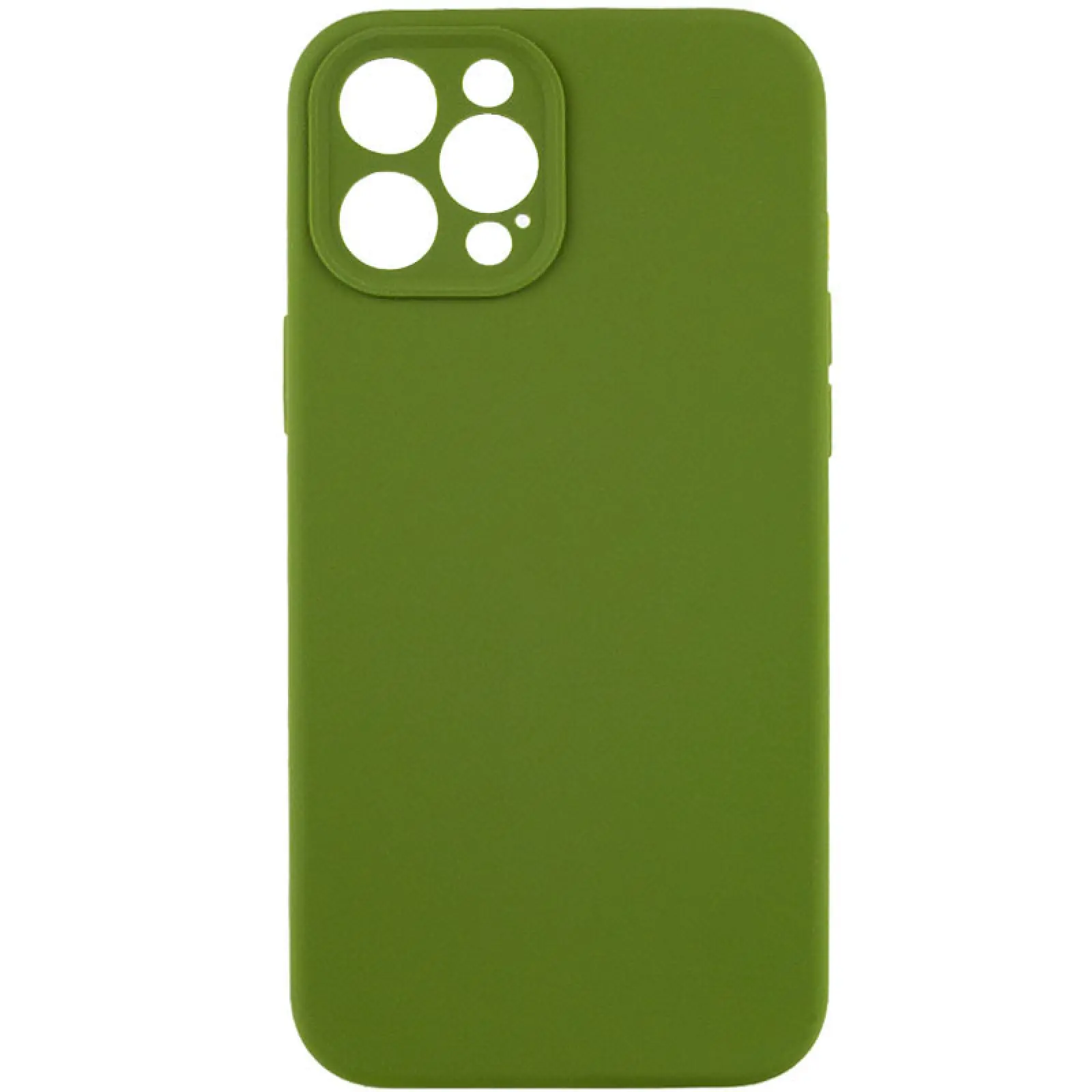 Чехол Silk Full Camera Protective (AA) NO LOGO для Apple iPhone 12 Pro Max (6.7"), Зеленый / Dark Olive, Силикон, купить оптом с доставкой