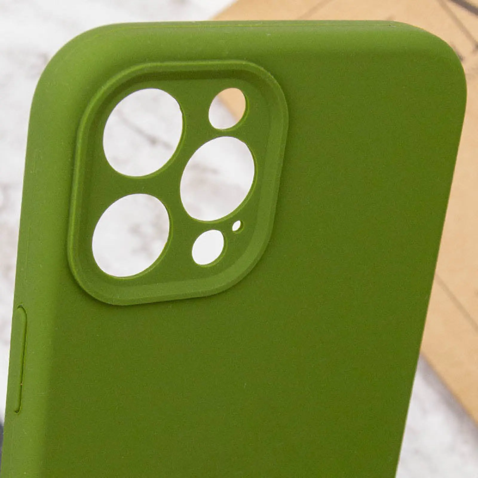 Чехол Silk Full Camera Protective (AA) NO LOGO для Apple iPhone 12 Pro Max (6.7"), Зеленый / Dark Olive 4, Силикон, купить оптом с доставкой