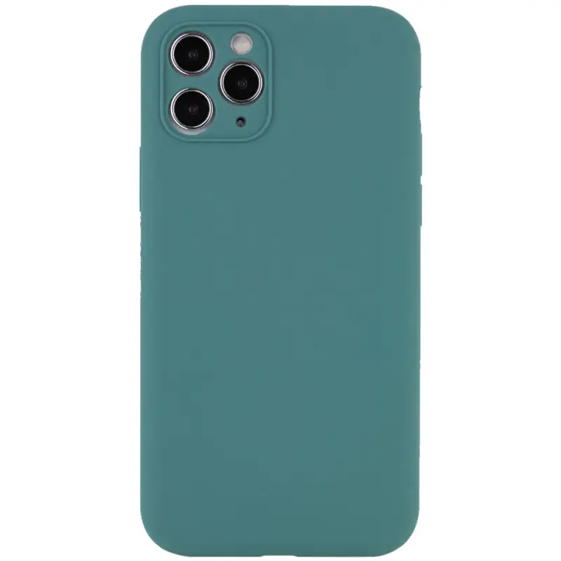 Чехол Silk Full Camera Protective (AA) NO LOGO для Apple iPhone 12 Pro Max (6.7"), Зеленый / Pine green, Силикон, купить оптом с доставкой
