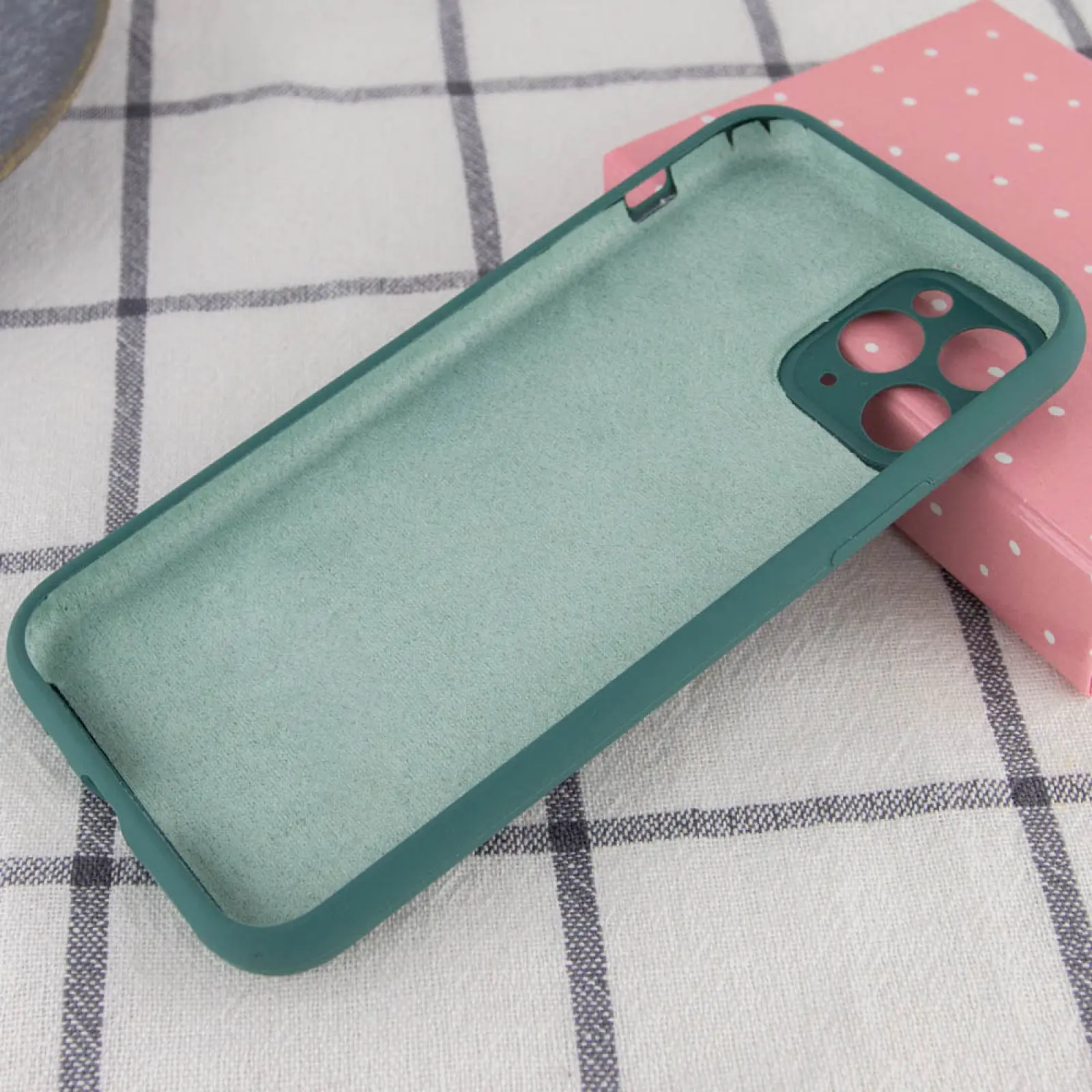 Чехол Silk Full Camera Protective (AA) NO LOGO для Apple iPhone 12 Pro Max (6.7"), Зеленый / Pine green 1, Силикон, купить оптом с доставкой