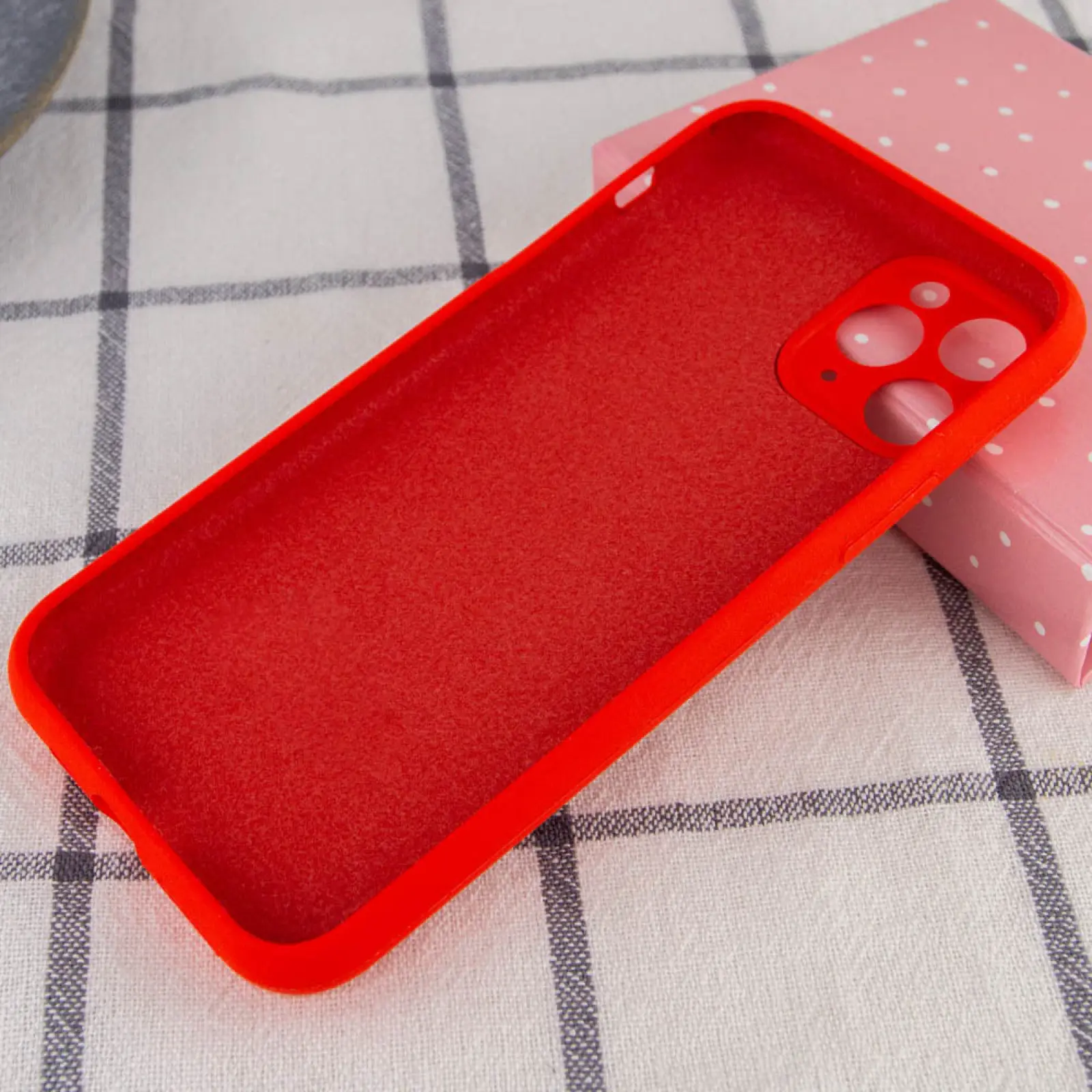 Чехол Silk Full Camera Protective (AA) NO LOGO для Apple iPhone 12 Pro Max (6.7"), Красный / Red 1, Силикон, купить оптом с доставкой