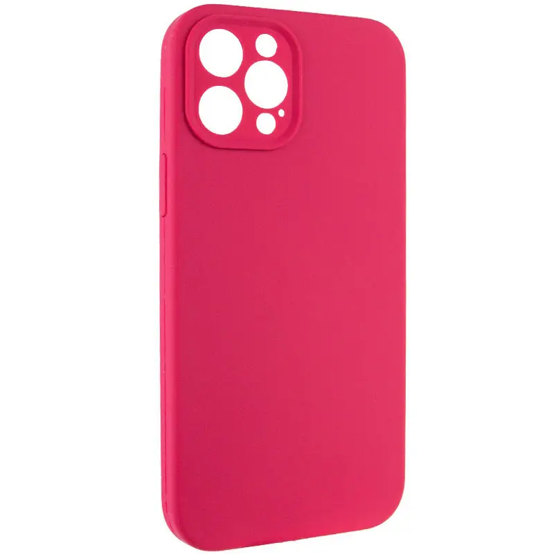 Чехол Silk Full Camera Protective (AA) NO LOGO для Apple iPhone 12 Pro Max (6.7"), Красный / Rose Red 1, Силикон, купить оптом с доставкой