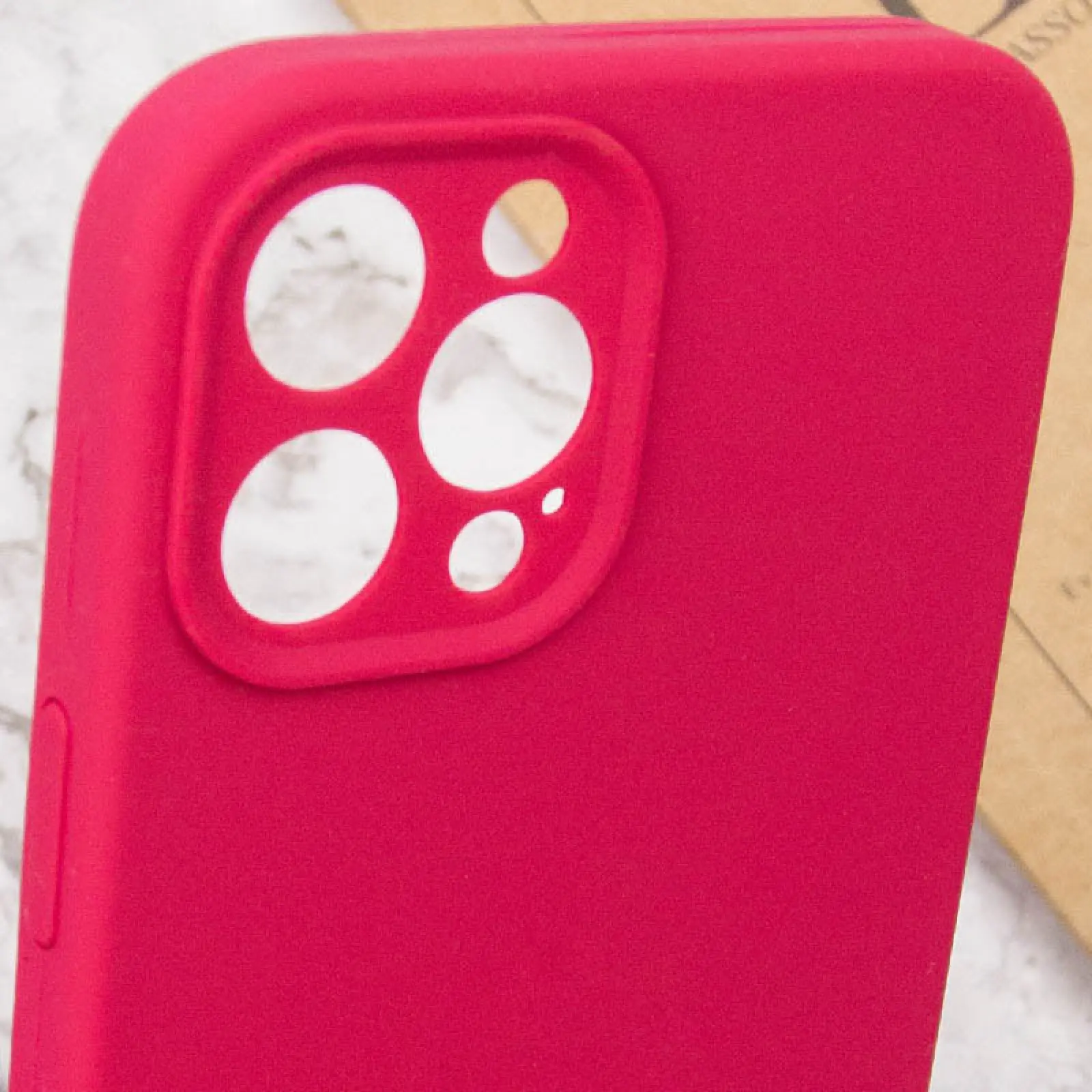Чехол Silk Full Camera Protective (AA) NO LOGO для Apple iPhone 12 Pro Max (6.7"), Красный / Rose Red 5, Силикон, купить оптом с доставкой