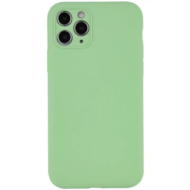 Чехол Silk Full Camera Protective (AA) NO LOGO для Apple iPhone 12 Pro Max (6.7"), Мятный / Mint, Силикон, купить оптом с доставкой
