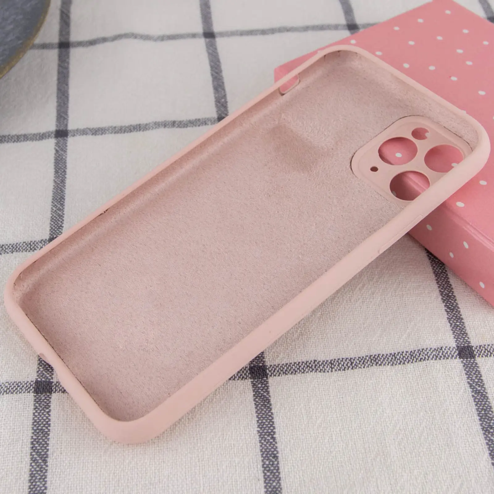 Чехол Silk Full Camera Protective (AA) NO LOGO для Apple iPhone 12 Pro Max (6.7"), Розовый / Pink Sand 1, Силикон, купить оптом с доставкой