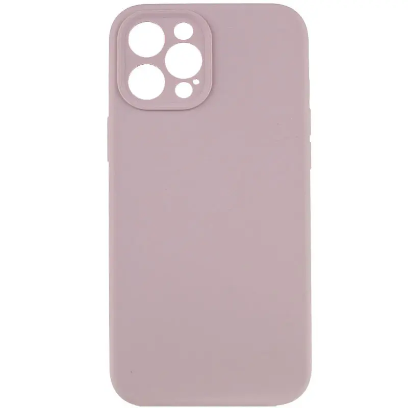 Чехол Silk Full Camera Protective (AA) NO LOGO для Apple iPhone 12 Pro Max (6.7"), Серый / Lavender, Силикон, купить оптом с доставкой
