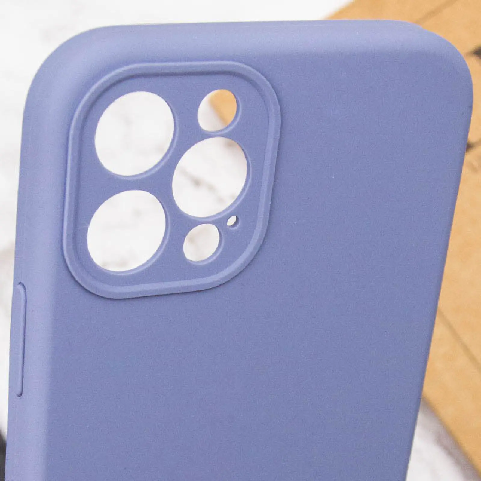 Чехол Silk Full Camera Protective (AA) NO LOGO для Apple iPhone 12 Pro Max (6.7"), Серый / Lavender Gray 5, Силикон, купить оптом с доставкой