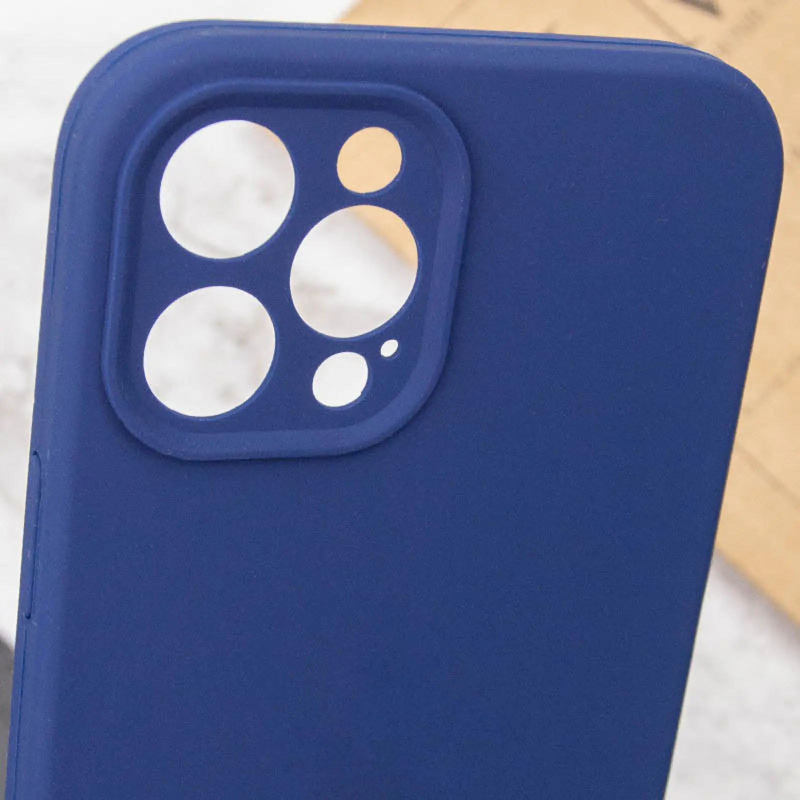 Чехол Silk Full Camera Protective (AA) NO LOGO для Apple iPhone 12 Pro Max (6.7"), Синий / Deep navy 5, Силикон, купить оптом с доставкой
