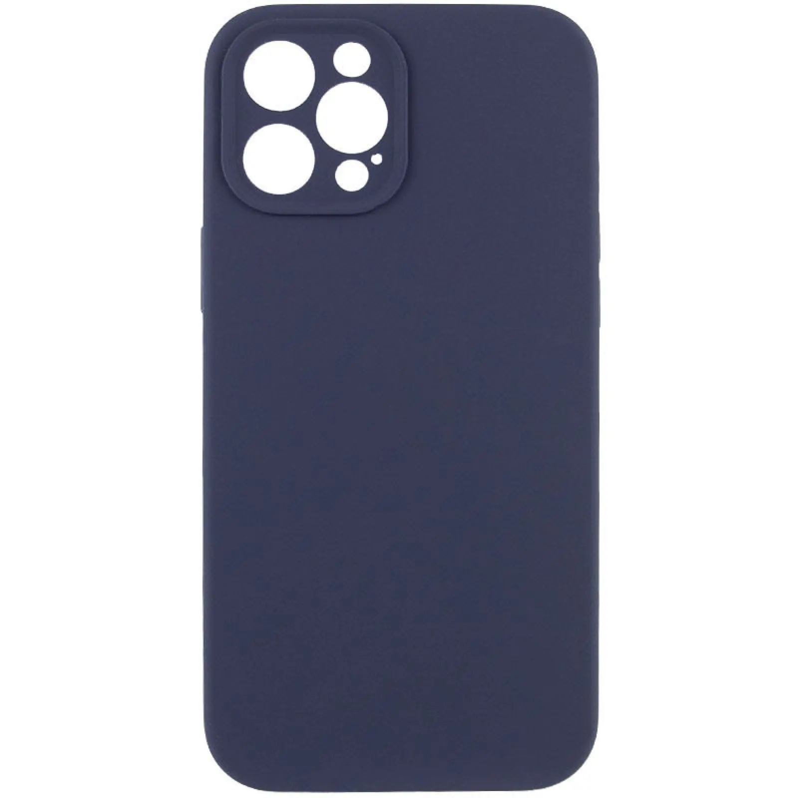 Чехол Silk Full Camera Protective (AA) NO LOGO для Apple iPhone 12 Pro Max (6.7"), Темно-синий / Midnight blue, Силикон, купить оптом с доставкой