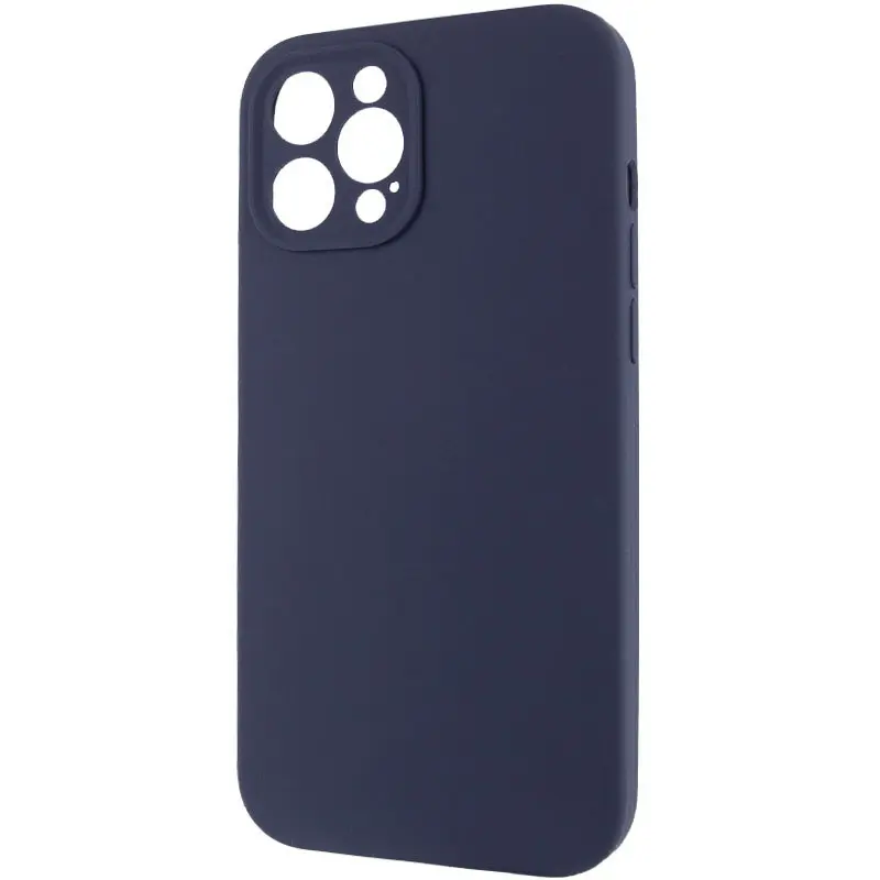 Чехол Silk Full Camera Protective (AA) NO LOGO для Apple iPhone 12 Pro Max (6.7"), Темно-синий / Midnight blue 2, Силикон, купить оптом с доставкой