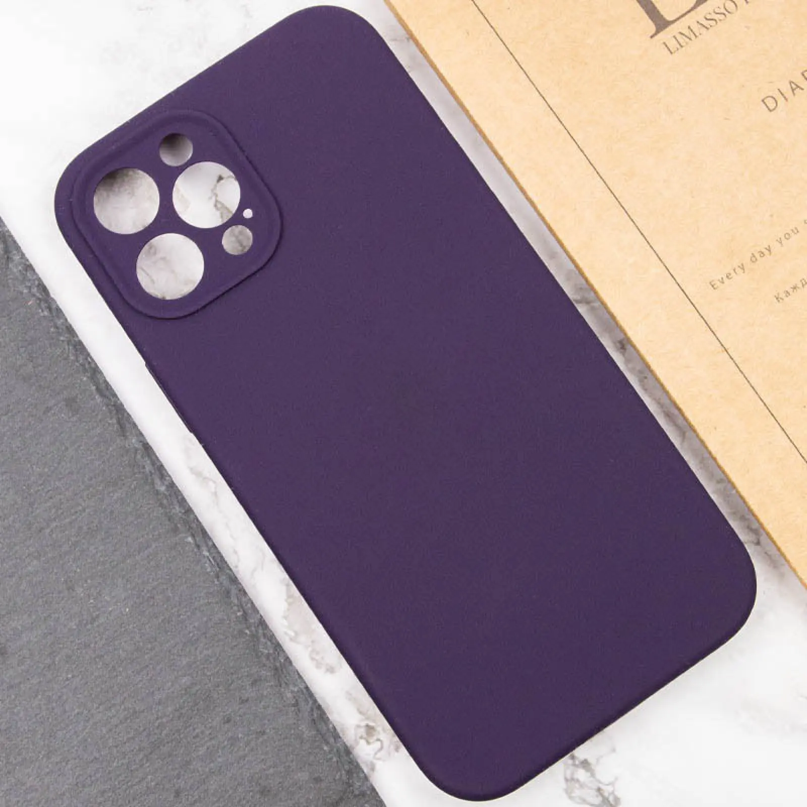 Чехол Silk Full Camera Protective (AA) NO LOGO для Apple iPhone 12 Pro Max (6.7"), Фиолетовый / Elderberry 4, Силикон, купить оптом с доставкой