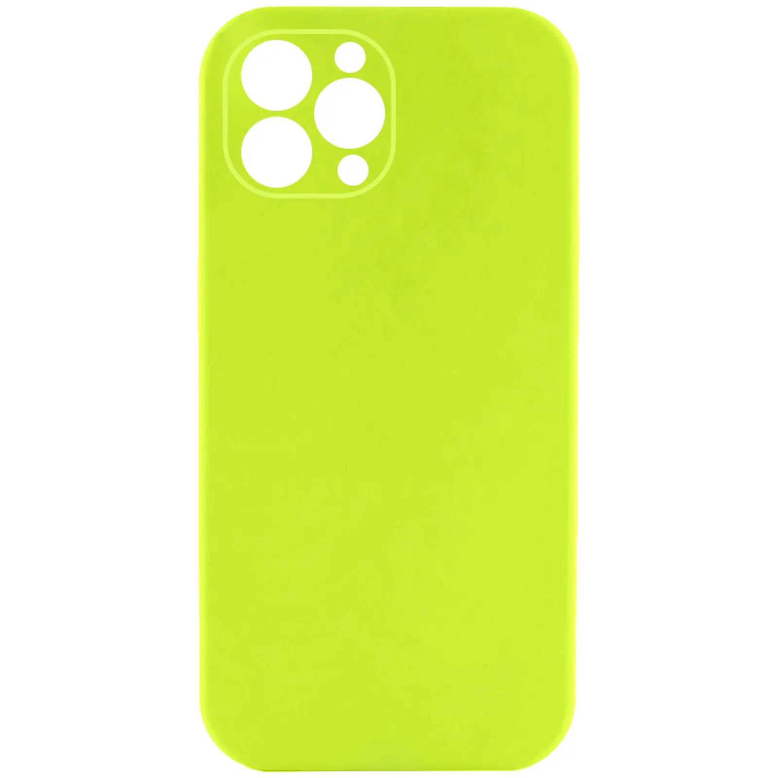 Чехол Silk Full Camera Protective (AA) NO LOGO для Apple iPhone 12 Pro Max (6.7"), Кислотно-зеленый / Acid Green, Силикон, купить оптом с доставкой