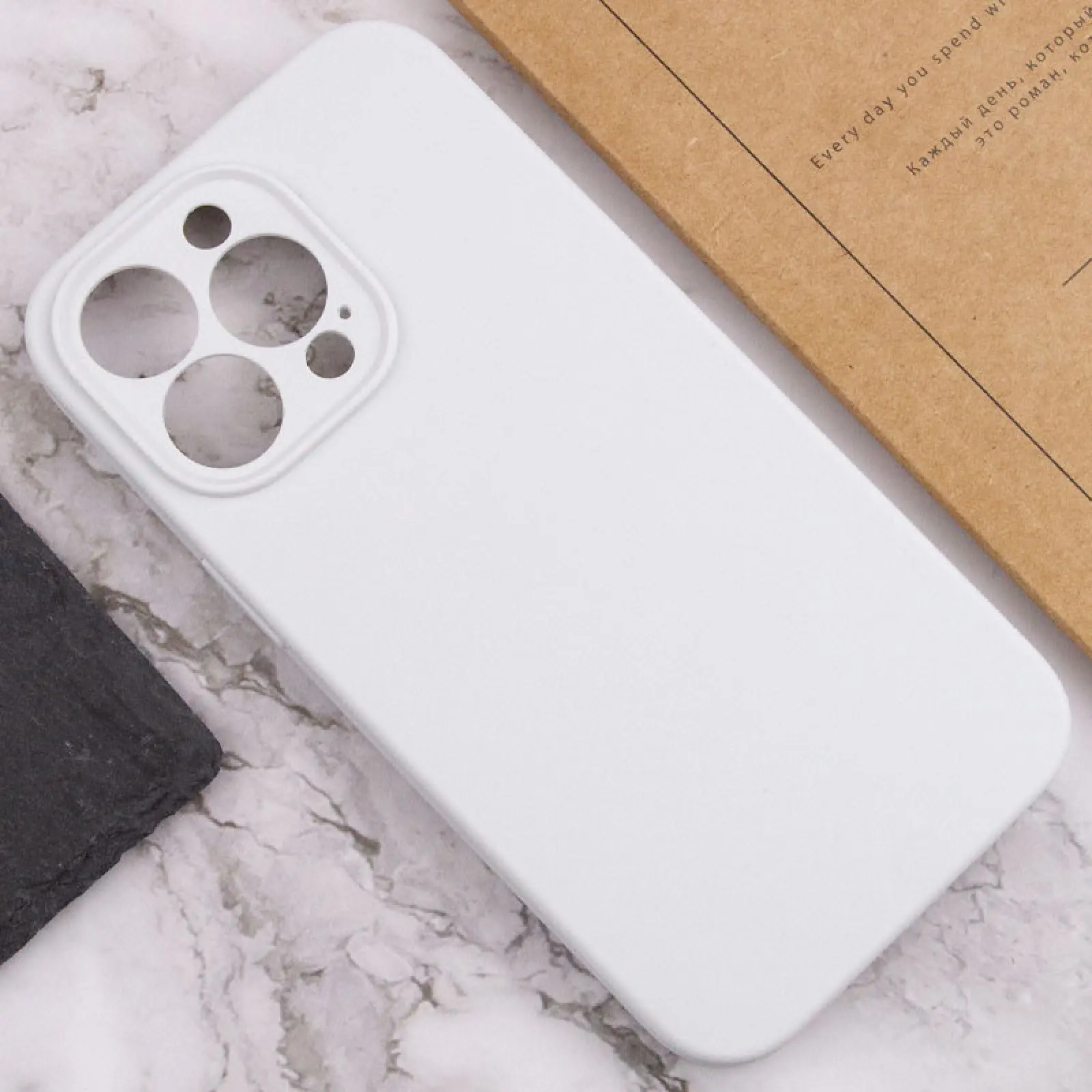 Чехол Silk Full Camera Protective (AA) NO LOGO для Apple iPhone 13 Pro Max (6.7"), Белый / White 4, Силикон, купить оптом с доставкой