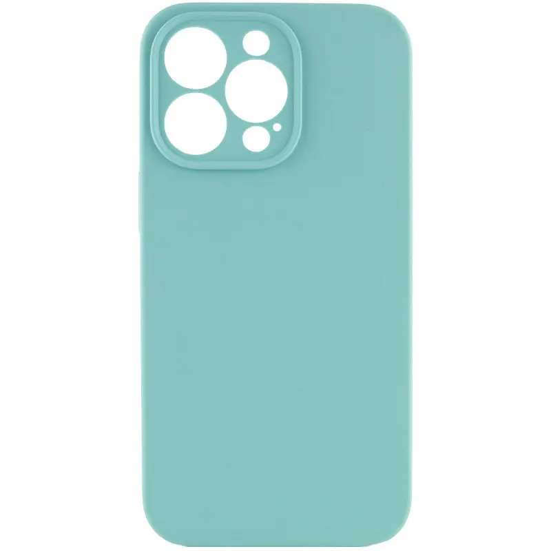 Чехол Silk Full Camera Protective (AA) NO LOGO для Apple iPhone 13 Pro Max (6.7"), Бирюзовый / Marine Green, Силикон, купить оптом с доставкой