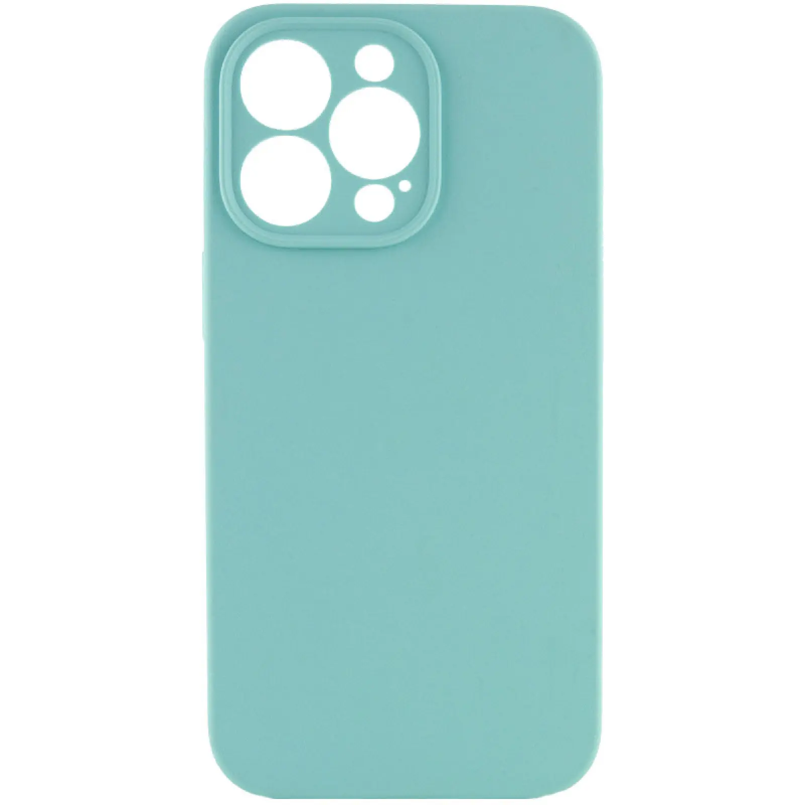 Чехол Silk Full Camera Protective (AA) NO LOGO для Apple iPhone 13 Pro Max (6.7"), Бирюзовый / Marine Green, Силикон, купить оптом с доставкой