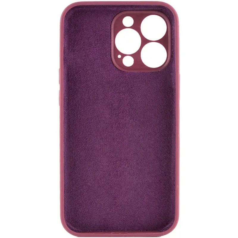 Чехол Silk Full Camera Protective (AA) NO LOGO для Apple iPhone 13 Pro Max (6.7"), Бордовый / Plum 1, Силикон, купить оптом с доставкой