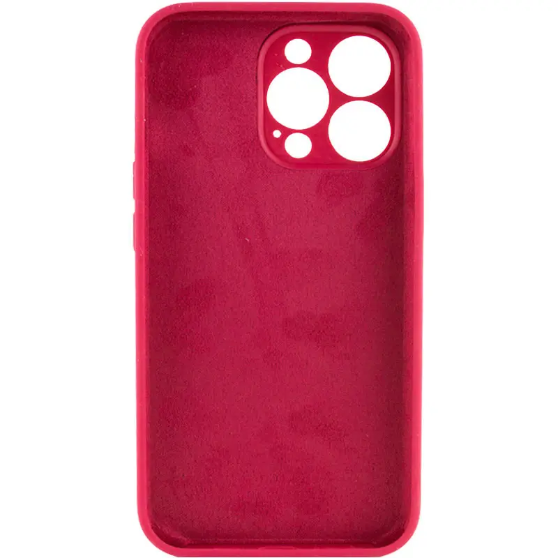 Чехол Silk Full Camera Protective (AA) NO LOGO для Apple iPhone 13 Pro Max (6.7"), Красный / Rose Red 1, Силикон, купить оптом с доставкой