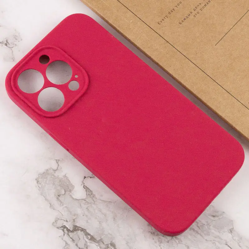 Чехол Silk Full Camera Protective (AA) NO LOGO для Apple iPhone 13 Pro Max (6.7"), Красный / Rose Red 2, Силикон, купить оптом с доставкой