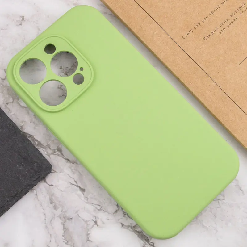 Чехол Silk Full Camera Protective (AA) NO LOGO для Apple iPhone 13 Pro Max (6.7"), Мятный / Mint 4, Силикон, купить оптом с доставкой