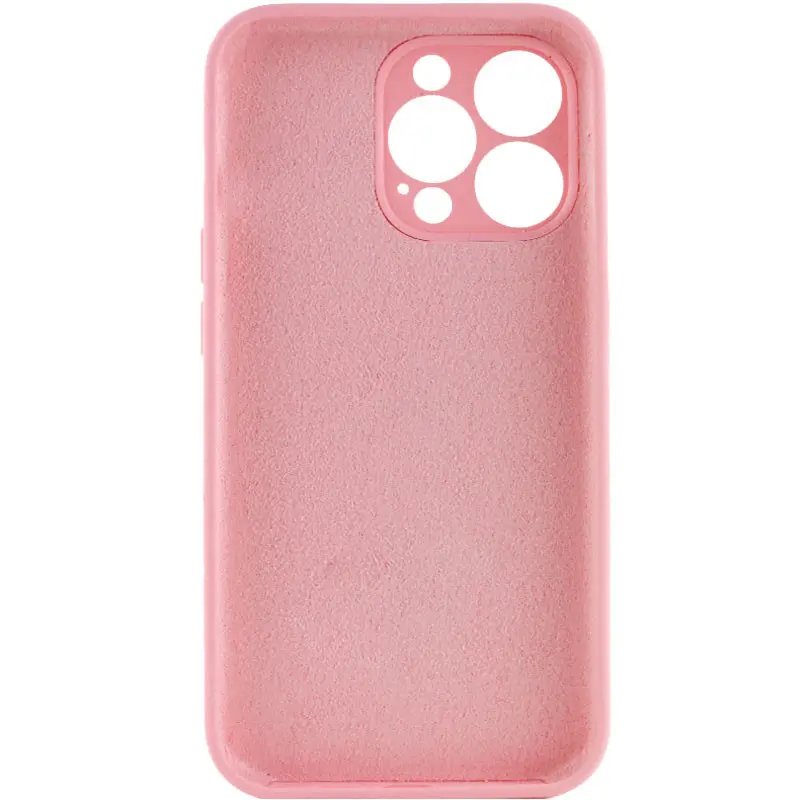 Чехол Silk Full Camera Protective (AA) NO LOGO для Apple iPhone 13 Pro Max (6.7"), Розовый / Light pink 1, Силикон, купить оптом с доставкой