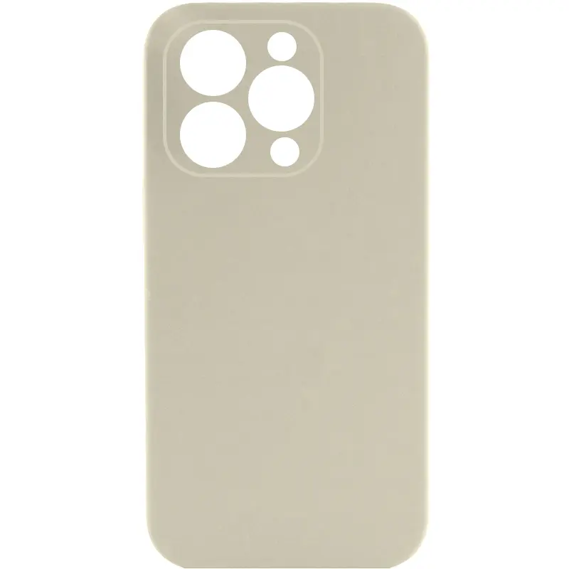 Чехол Silk Full Camera Protective (AA) NO LOGO для Apple iPhone 13 Pro Max (6.7"), Бежевый / Antique White, Силикон, купить оптом с доставкой