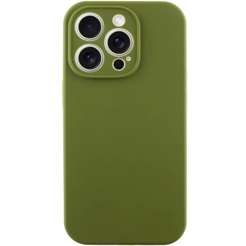 Чехол Silk Full Camera Protective (AA) NO LOGO для Apple iPhone 13 Pro (6.1"), Зеленый / Dark Olive, Силикон, купить оптом с доставкой
