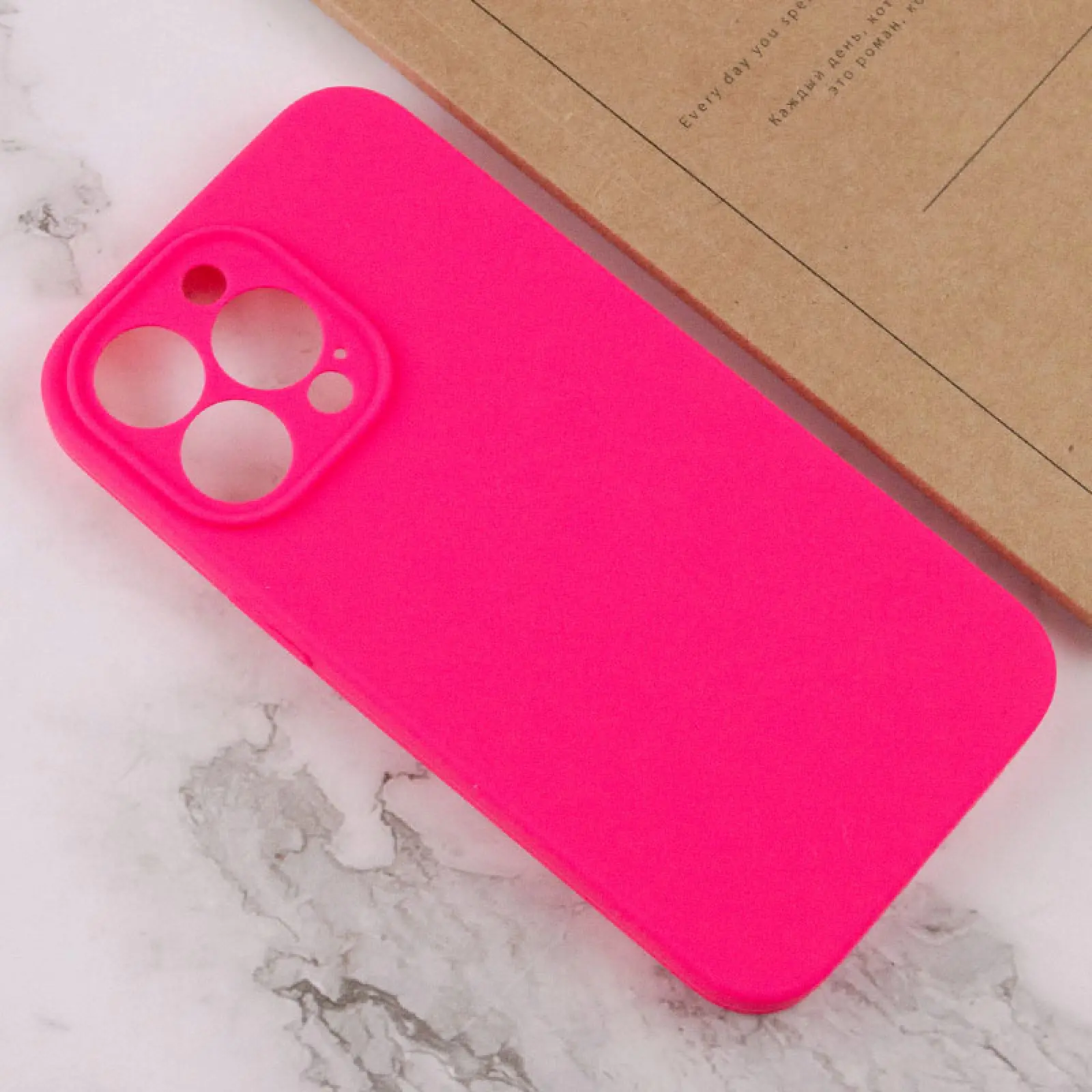 Чехол Silk Full Camera Protective (AA) NO LOGO для Apple iPhone 13 Pro (6.1"), Розовый / Barbie pink 2, Силикон, купить оптом с доставкой
