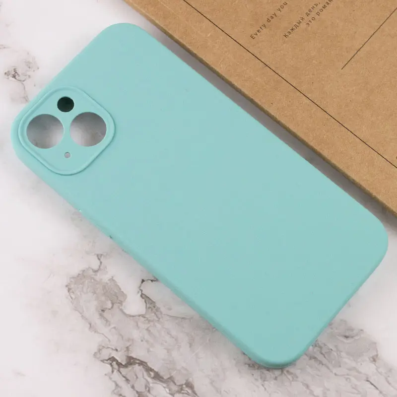 Чехол Silk Full Camera Protective (AA) NO LOGO для Apple iPhone 13 (6.1"), Бирюзовый / Marine Green 2, Силикон, купить оптом с доставкой