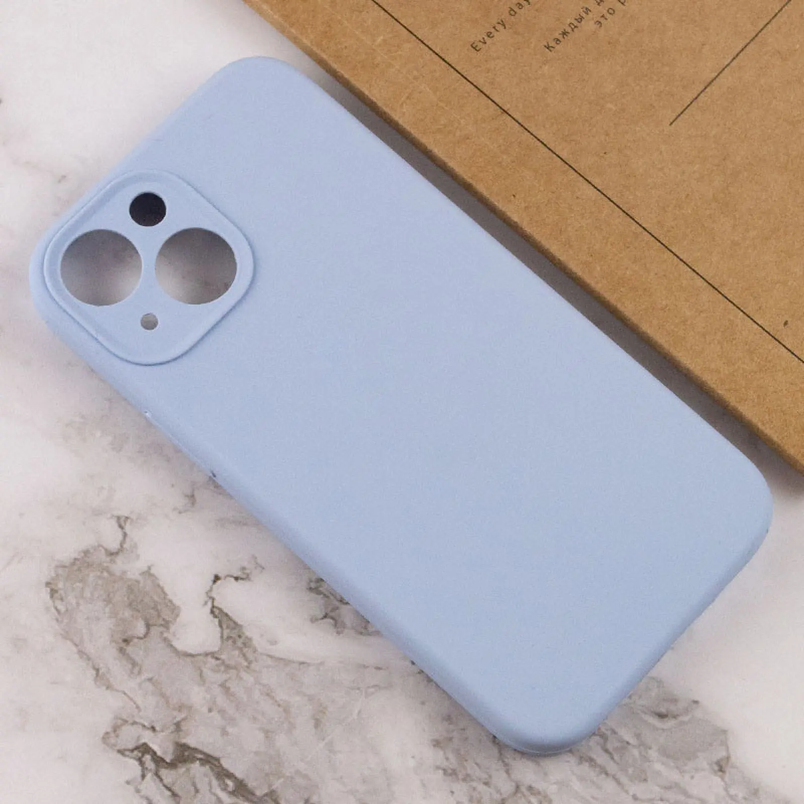 Чехол Silk Full Camera Protective (AA) NO LOGO для Apple iPhone 13 (6.1"), Голубой / Lilac Blue 2, Силикон, купить оптом с доставкой