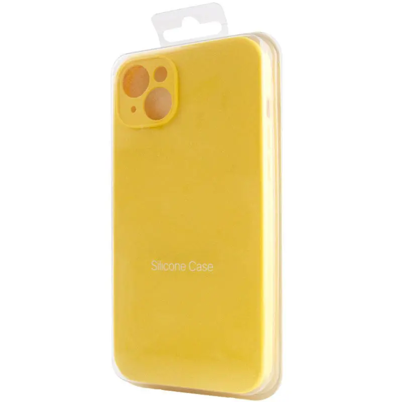 Чехол Silk Full Camera Protective (AA) NO LOGO для Apple iPhone 13 (6.1"), Желтый / Yellow 6, Силикон, купить оптом с доставкой