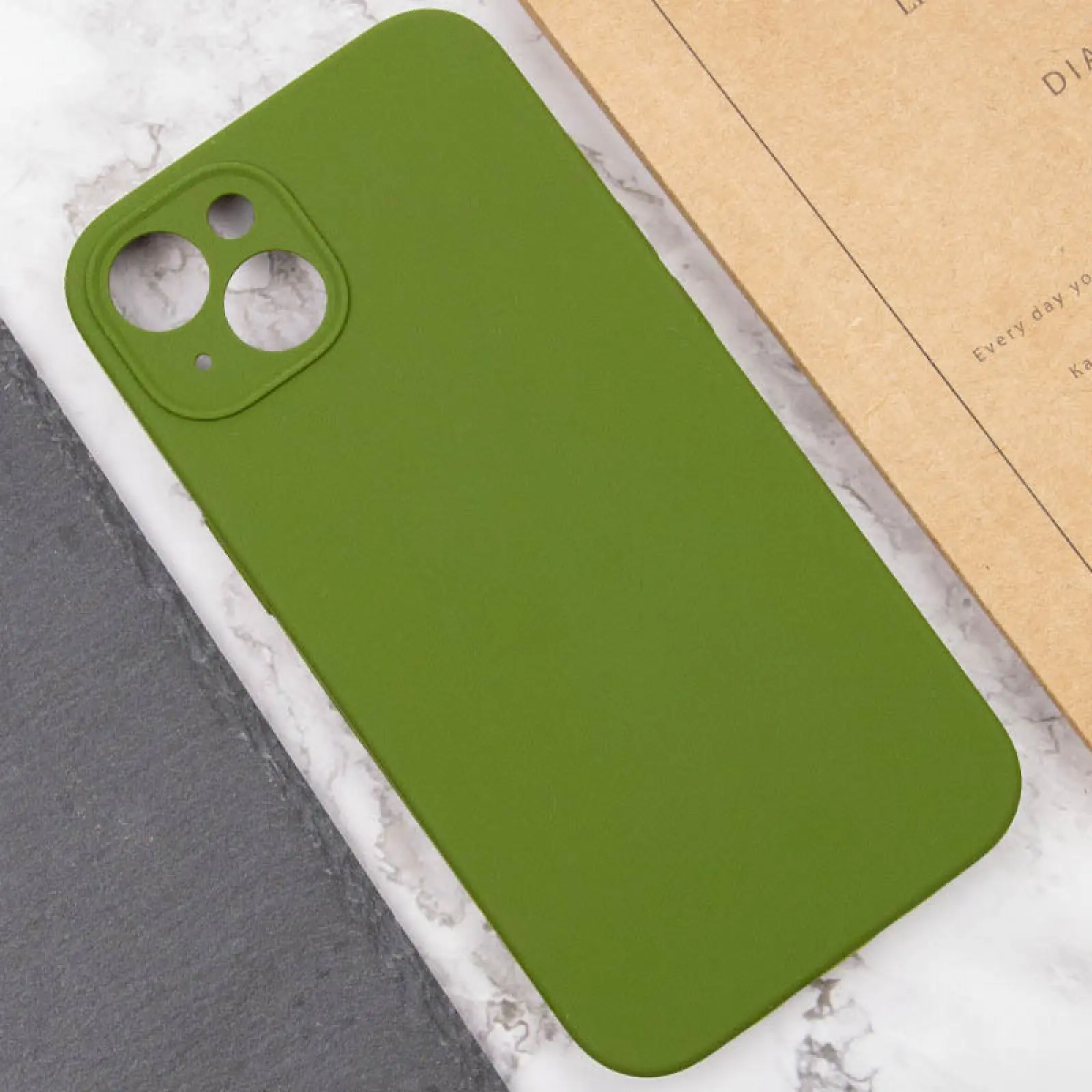 Чехол Silk Full Camera Protective (AA) NO LOGO для Apple iPhone 13 (6.1"), Зеленый / Dark Olive 4, Силикон, купить оптом с доставкой