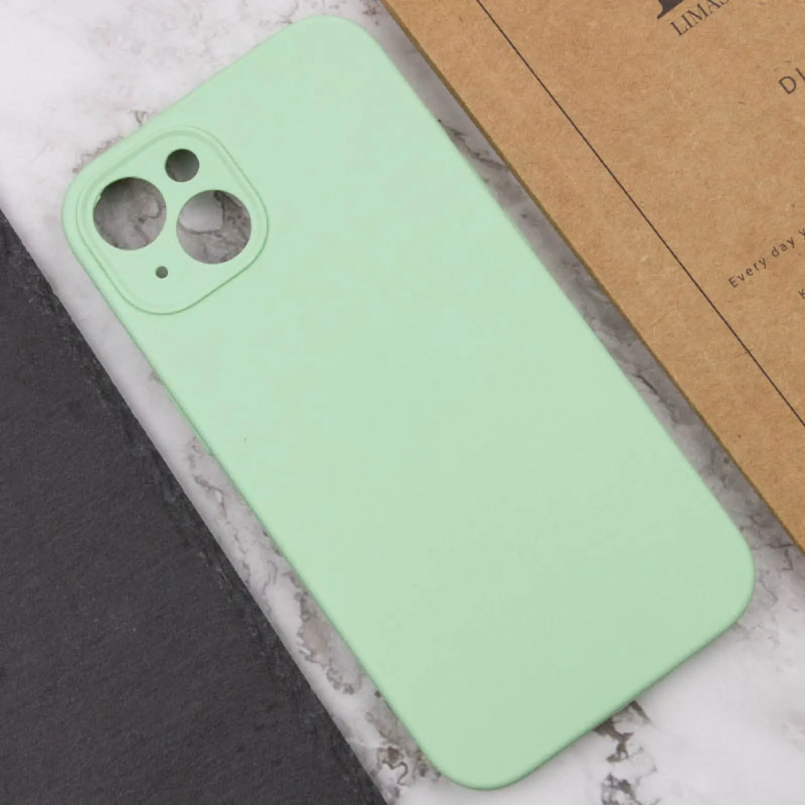 Чехол Silk Full Camera Protective (AA) NO LOGO для Apple iPhone 13 (6.1"), Зеленый / Pistachio 5, Силикон, купить оптом с доставкой
