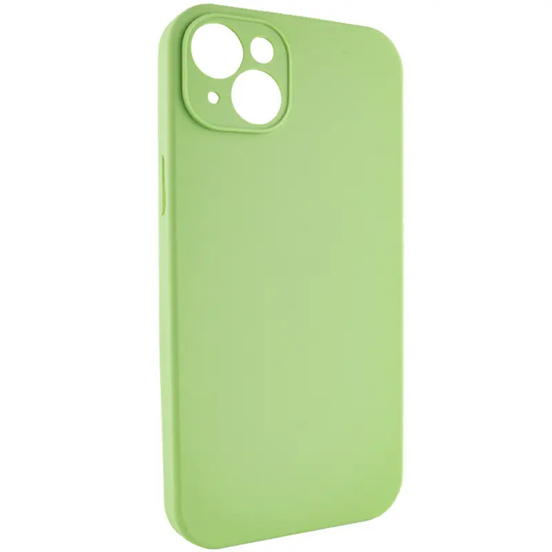 Чохол Silk Full Camera Protective (AA) NO LOGO для Apple iPhone 13 (6.1"), М'ятний / Mint 1, Силікон, купити оптом з доставкою