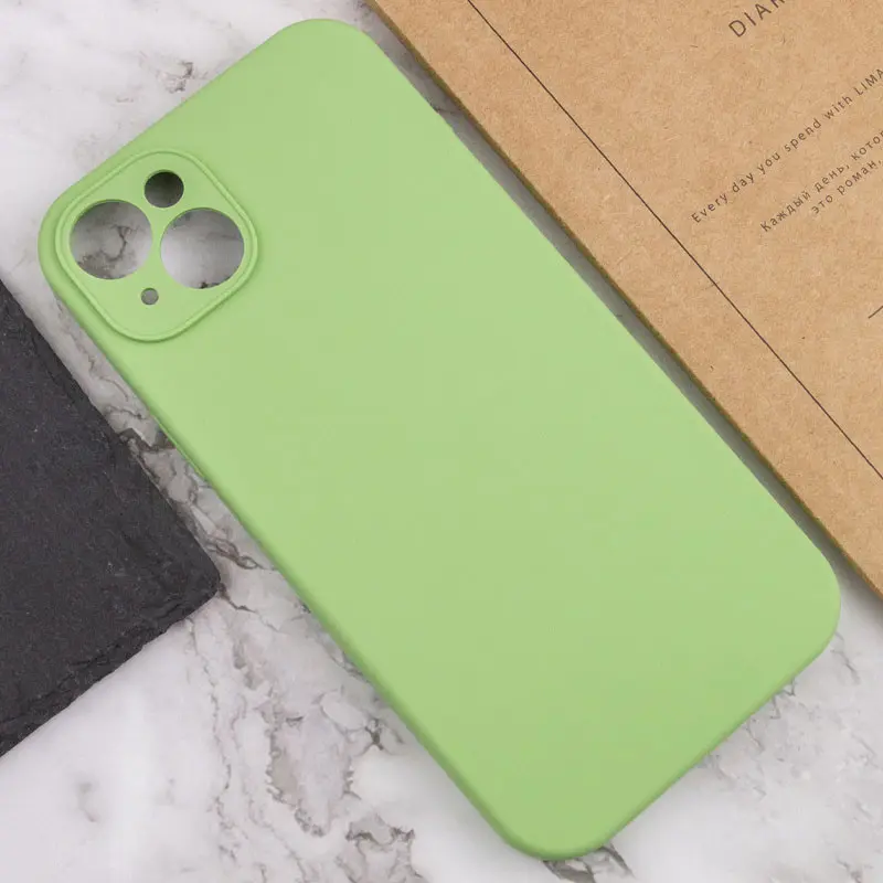 Чохол Silk Full Camera Protective (AA) NO LOGO для Apple iPhone 13 (6.1"), М'ятний / Mint 3, Силікон, купити оптом з доставкою
