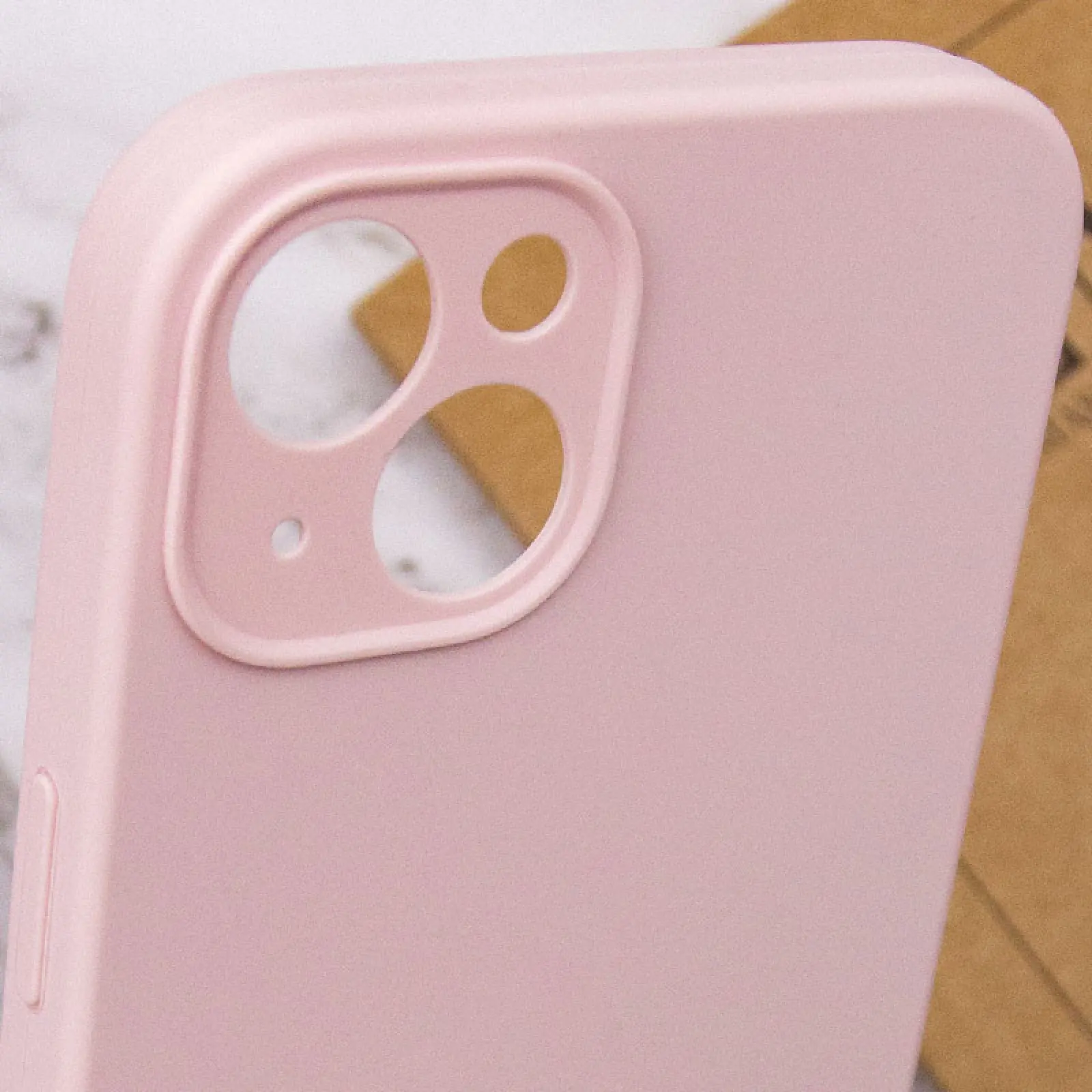 Чехол Silk Full Camera Protective (AA) NO LOGO для Apple iPhone 13 (6.1"), Розовый / Chalk Pink 5, Силикон, купить оптом с доставкой