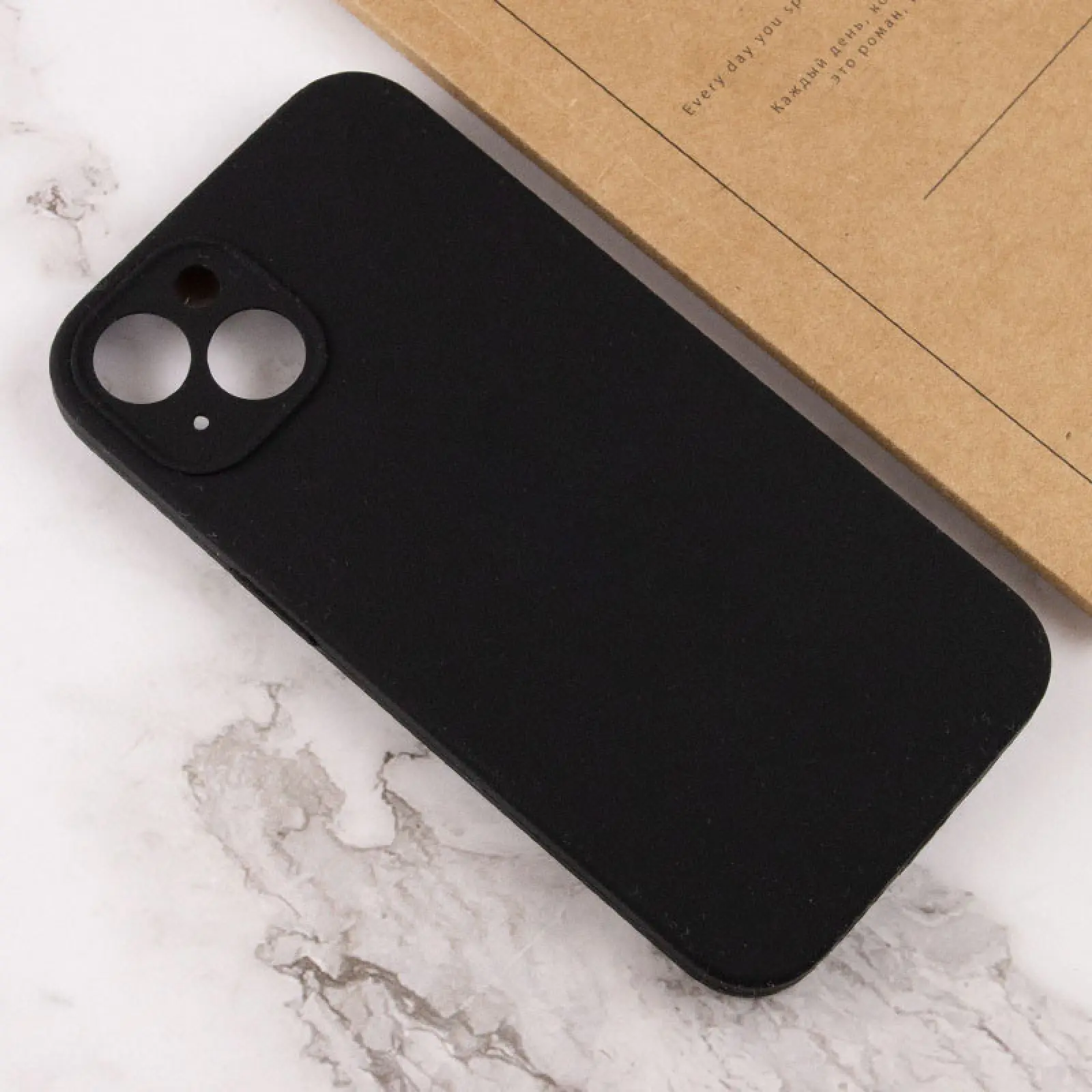 Чехол Silk Full Camera Protective (AA) NO LOGO для Apple iPhone 13 (6.1"), Черный / Black 2, Силикон, купить оптом с доставкой