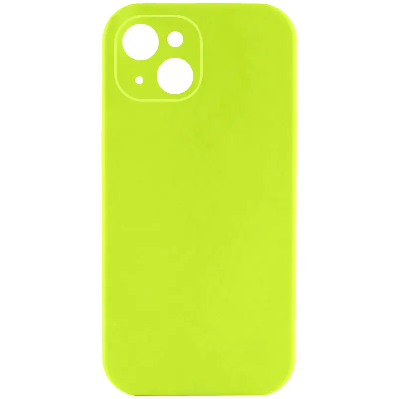 Чехол Silk Full Camera Protective (AA) NO LOGO для Apple iPhone 13 (6.1"), Кислотно-зеленый / Acid Green, Силикон, купить оптом с доставкой