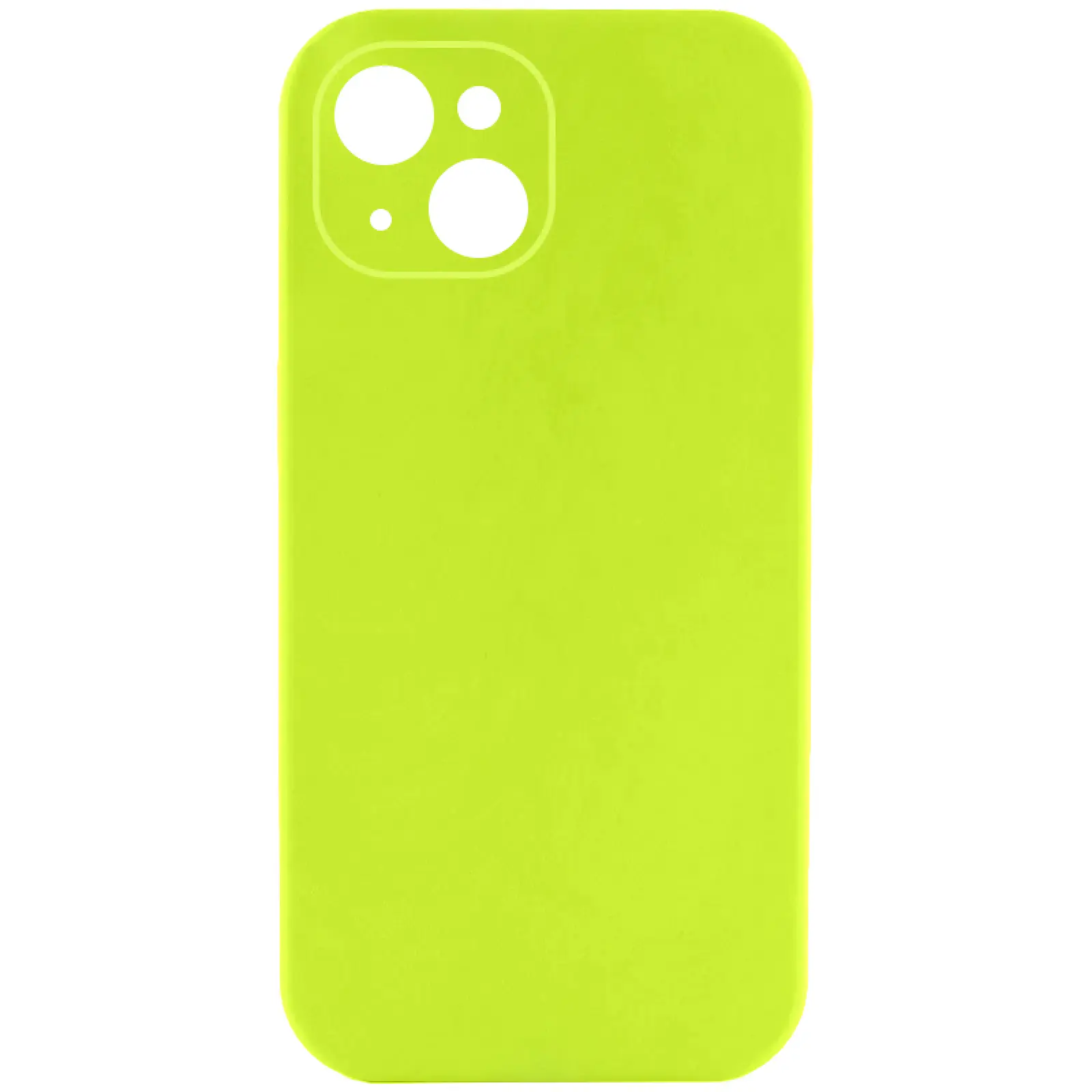 Чехол Silk Full Camera Protective (AA) NO LOGO для Apple iPhone 13 (6.1"), Кислотно-зеленый / Acid Green, Силикон, купить оптом с доставкой
