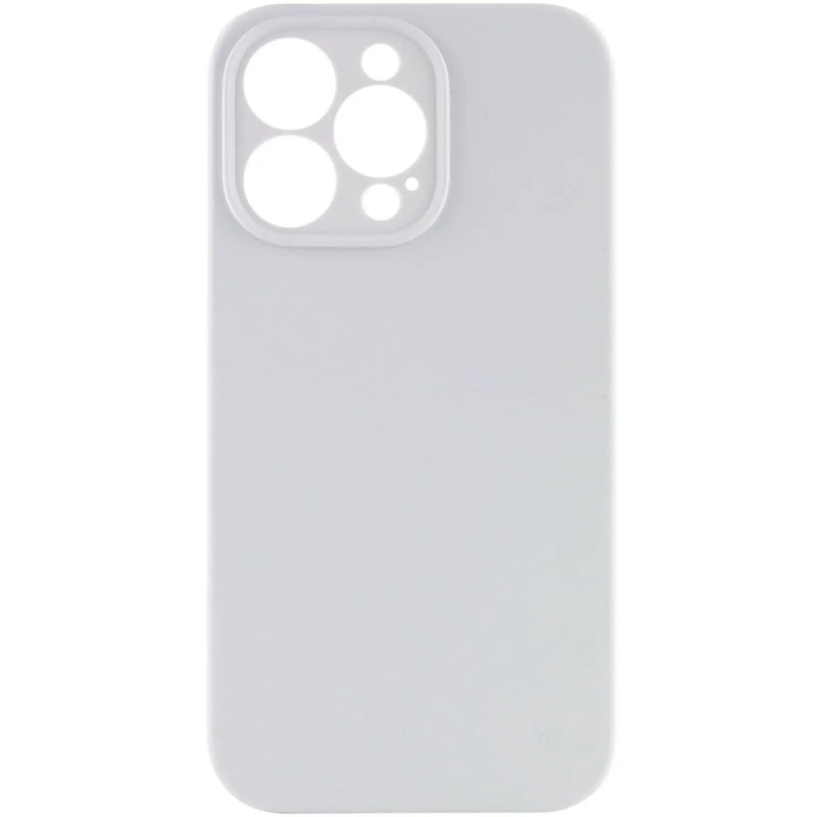 Чехол Silk Full Camera Protective (AA) NO LOGO для Apple iPhone 14 Pro (6.1"), Белый / White, Силикон, купить оптом с доставкой