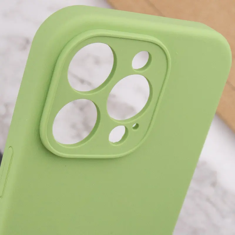 Чехол Silk Full Camera Protective (AA) NO LOGO для Apple iPhone 14 Pro (6.1"), Мятный / Mint 6, Силикон, купить оптом с доставкой