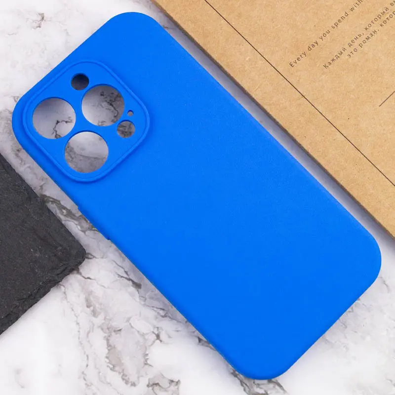 Чехол Silk Full Camera Protective (AA) NO LOGO для Apple iPhone 14 Pro (6.1"), Синий / Capri Blue 4, Силикон, купить оптом с доставкой