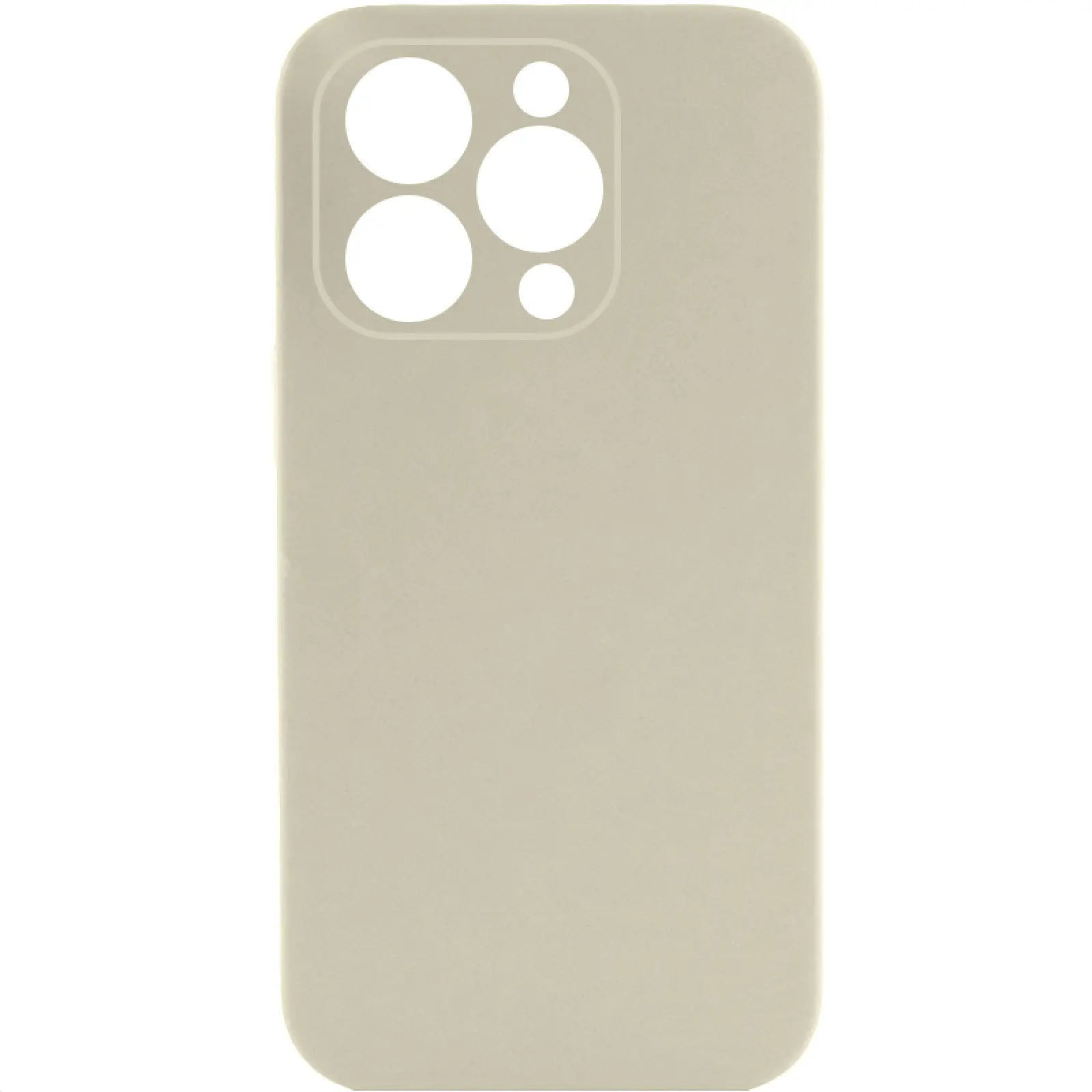Чехол Silk Full Camera Protective (AA) NO LOGO для Apple iPhone 14 Pro (6.1"), Бежевый / Antique White, Силикон, купить оптом с доставкой