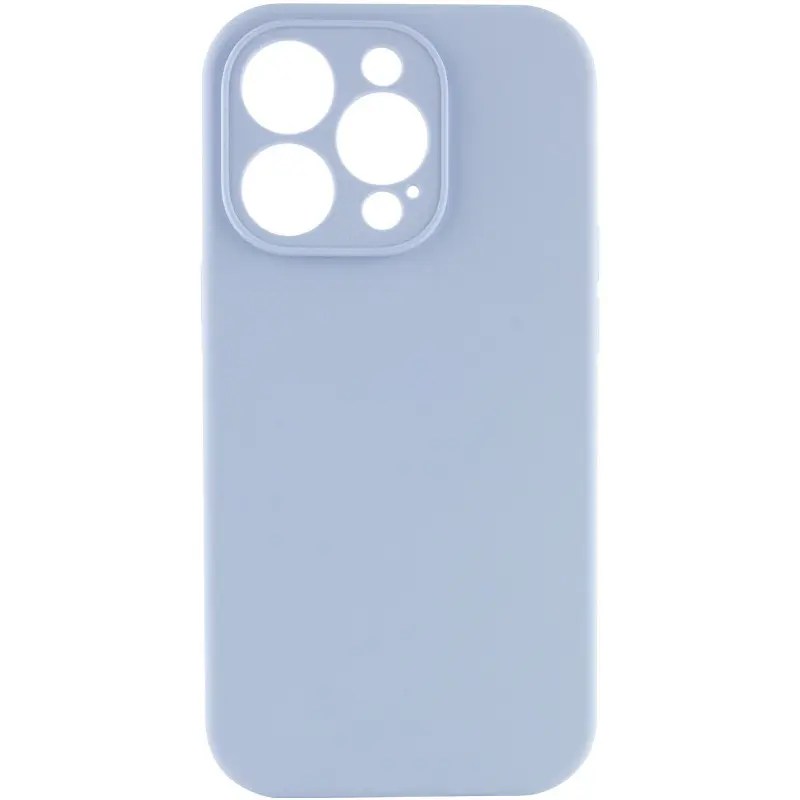Чехол Silk Full Camera Protective (AA) NO LOGO для Apple iPhone 14 Pro Max (6.7"), Голубой / Lilac Blue, Силикон, купить оптом с доставкой