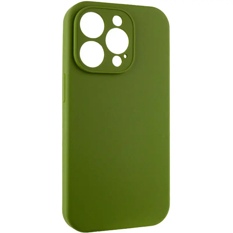 Чехол Silk Full Camera Protective (AA) NO LOGO для Apple iPhone 14 Pro Max (6.7"), Зеленый / Dark Olive 1, Силикон, купить оптом с доставкой