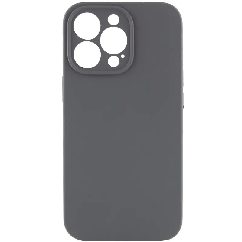 Чехол Silk Full Camera Protective (AA) NO LOGO для Apple iPhone 14 Pro Max (6.7"), Серый / Dark Gray, Силикон, купить оптом с доставкой