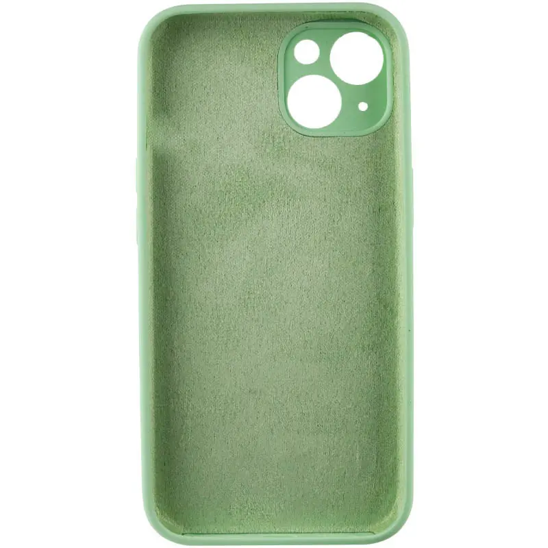 Чохол Silk Full Camera Protective (AA) NO LOGO для Apple iPhone 14 (6.1"), Зелений / Pistachio 3, Силікон, купити оптом з доставкою