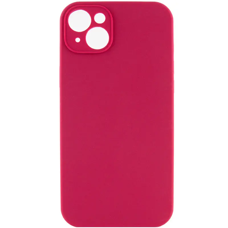 Чехол Silk Full Camera Protective (AA) NO LOGO для Apple iPhone 14 (6.1"), Красный / Rose Red, Силикон, купить оптом с доставкой