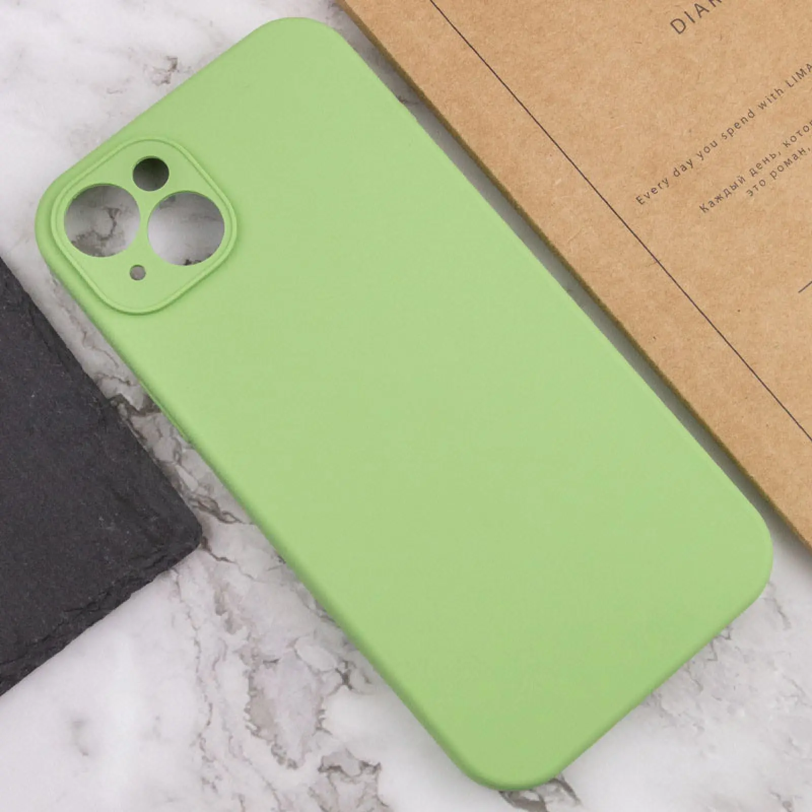 Чохол Silk Full Camera Protective (AA) NO LOGO для Apple iPhone 14 (6.1"), М'ятний / Mint 3, Силікон, купити оптом з доставкою
